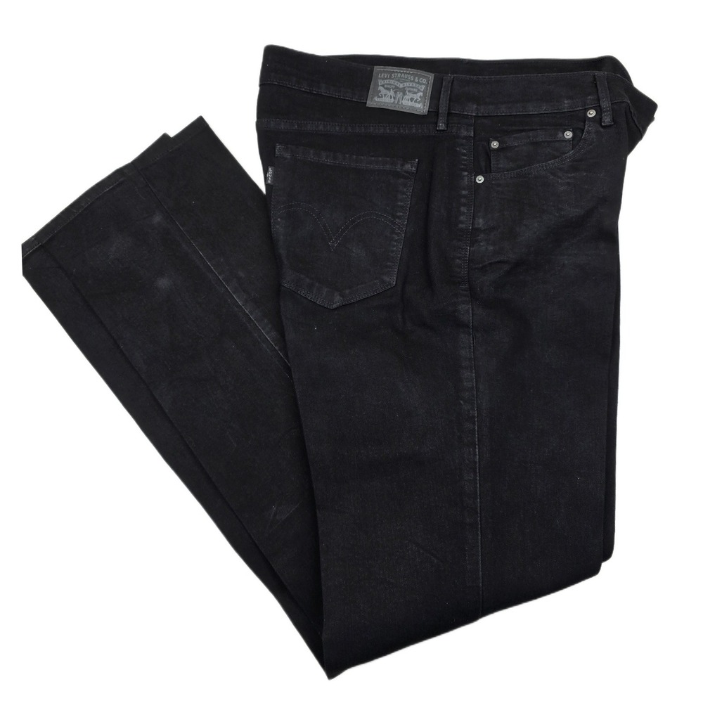 Levi's Jeans‎ Women 14L 32x34 Black Cotton Blend Straight Leg 505 Straight
